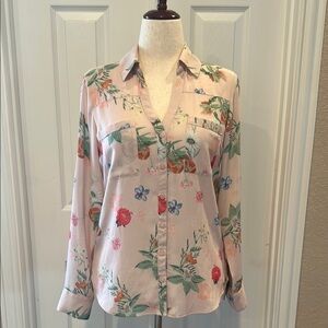 Express Pink Relaxed Button Down Shirt M